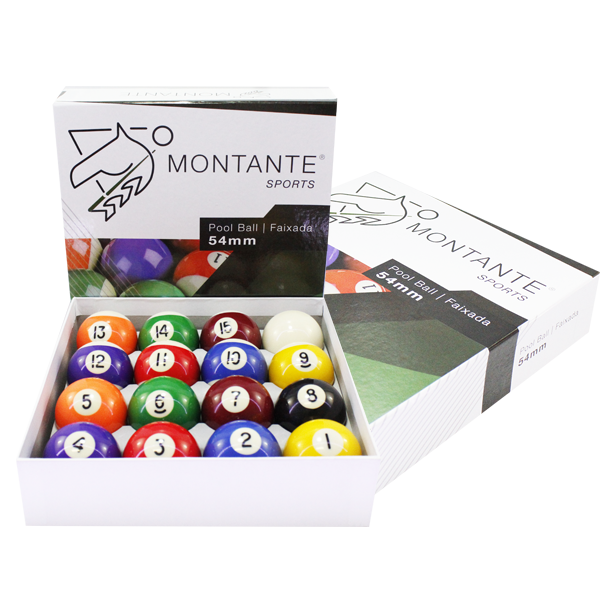 Jogo de Bolas de Sinuca Faixadas 54mm – Montante Sports